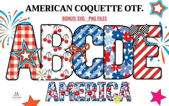 American Coquette: A Patriotic Preppy Font for Branding
