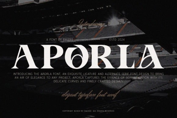 Aporla: An Elegant Serif Font for Modern Editorial Design