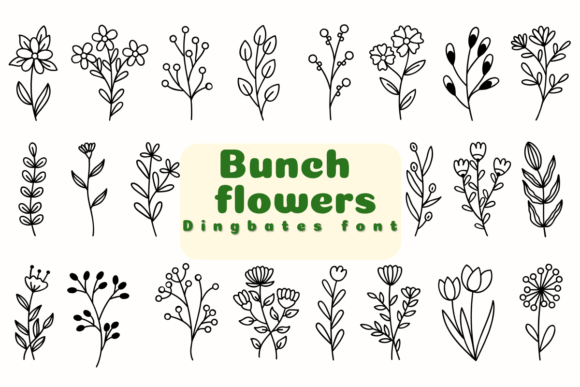 Bunch Flowers: A Floral Display Font for Editors