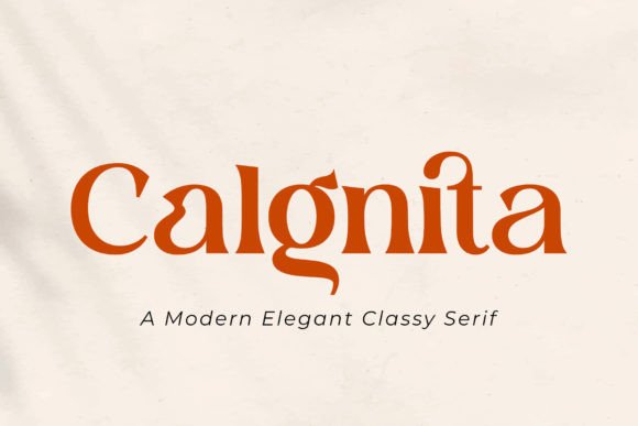 Calgnita: A Modern Serif for Elegant Branding
