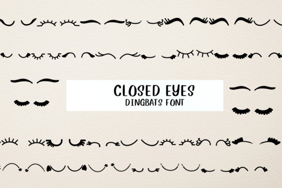 Closed Eyes Font for Unique Branding