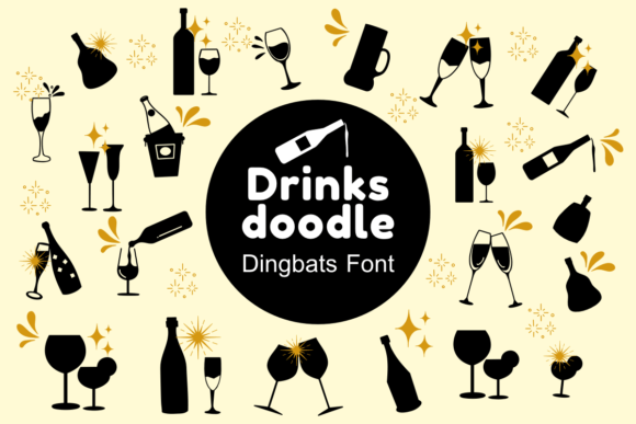 Drinks Doodle Font for Playful Branding
