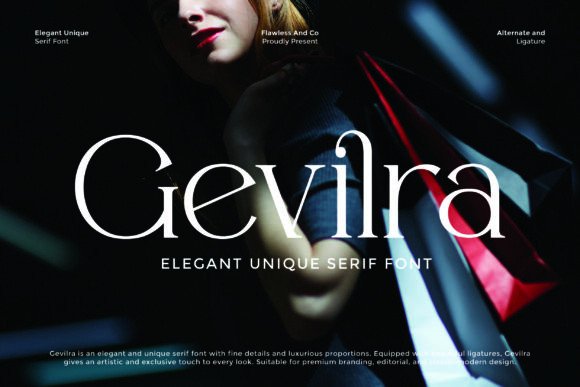 Gevilra Font Font for Elegant Handmade Branding