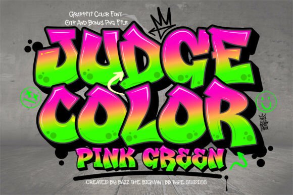 Judge Color Pink Green: A Bold Urban Display Font