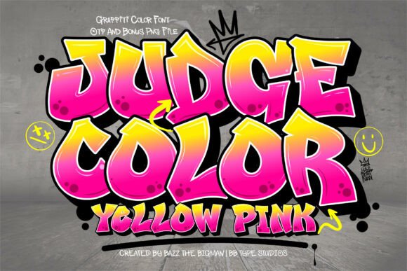Judge Color Yellow Pink: A Bold Font for Your Brand