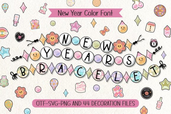New Years Bracelet: A Festive Color Font Review