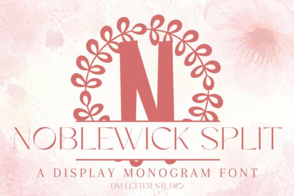 Noblewick Split Monogram Font for Editorial Design