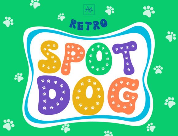 Retro Spot Dog: A Whimsical Font for Playful Designs