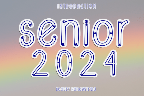 Senior 2024 Font: Elegant Script for Makers