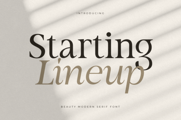 Starting Lineup: A Modern Serif Typeface for Digital Brands