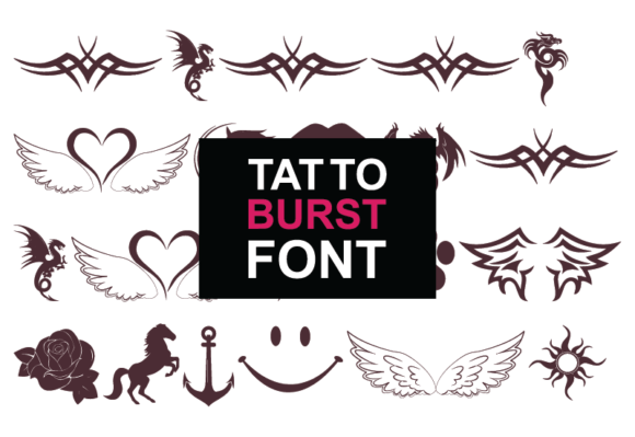 Tatto Burst: A Playful Dingbat Font for Makers